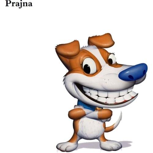 Prajna Cartoon Animals Dog Heat Transfer Frog Deer Elephant Iron-On Transfers Thermal Stickers On Clothes For Kids T-shirt