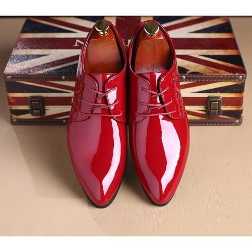 Formal shoes men classic Patent leather wedding shoes men office coiffeur moda italiana men dress shoes leather erkek 685