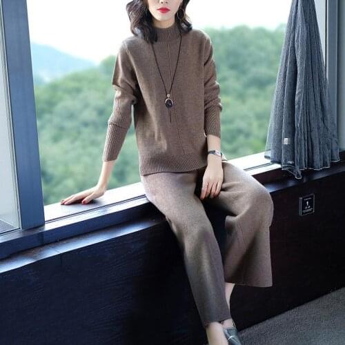Spring/autumn women coat women sweaters and pants womensets fashion clothing tops and trousers european clothing sets 5409
