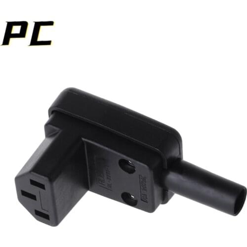 1 Pc 90 Degree Angled IEC 320 C13 outlet socket AC 10A 250V Power Cord Cable Connector Female Plug extender