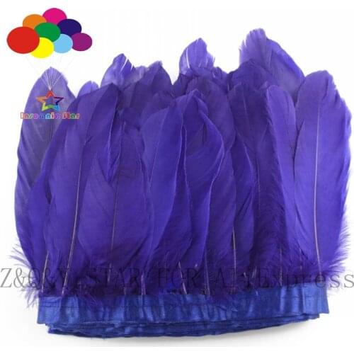 1 pack of natural 15-20CM goose feathers dyed navy blue to make cloth edges DIY decorative clothing accessories craft feathers