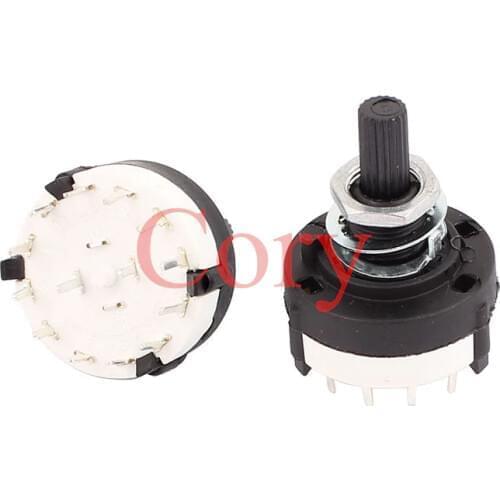 1P5T 1P6T 1P8T 2P3T 2P4T 6mm Diameter Knurled Shaft Rotary Switch DC 60V 0.3A 15MM Shaft Length