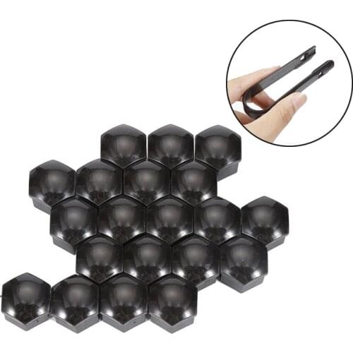 20PCS Car Wheel Caps 17mm Universal Plastic Wheel Lug Bolt Nut Cover Cap Sets With Removal Tools Car Wheel Caps Dropshipping New