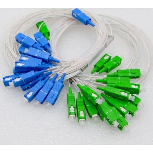 5 pcs NEW Mini Steel Tube Differential Connector SC/UPC/APC Fiber Optic Connector 1*16 PLC Optic Fiber Splitter Free Shipping