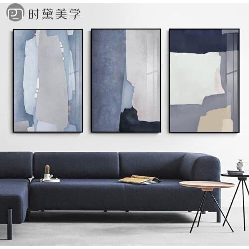 Abstract colour block canvas painting poster and print wall Art Picture Poster Mural for bedroom Living Room Home Decor Painting