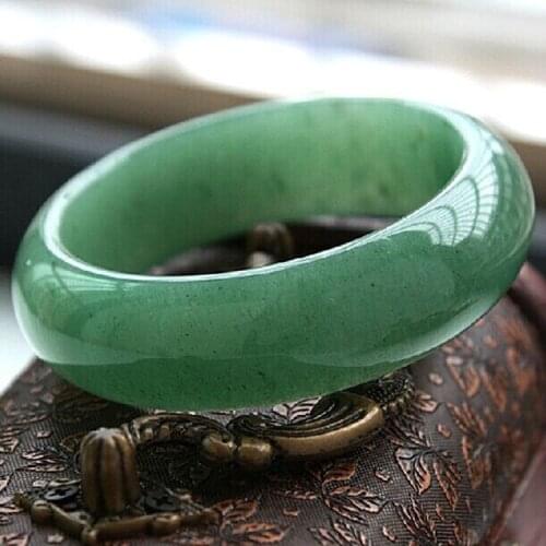 Free shipping Certified Natural Beautiful Green dongling jade Bangle Bracelet Handmade 58-62mm