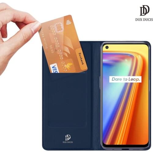 For OPPO Realme 8 5G V13 5G DUX DUCIS Skin Pro Series Leather Wallet Flip Case Full Protection Steady Stand Magnetic Closure