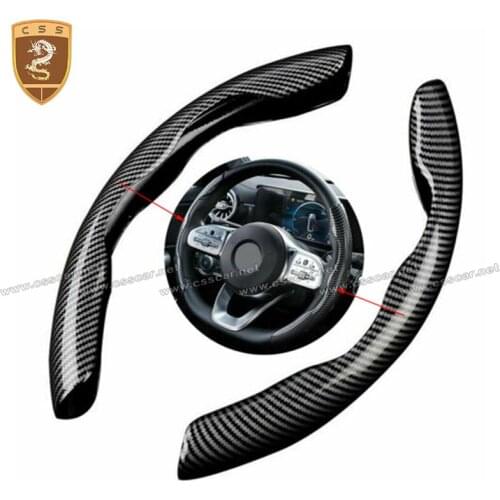 CSSCAR Factory Carbon Fiber Universal Car Interior Trims for Car Steering Wheel Booster Cover Non-Slip Accessories Decoration