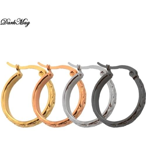 DarkMag High Quality 1 Pair Small Hoop Earrings Silver Color Circle Hoop Earring for Women Men Ear Rings Clip Huggie Earrings