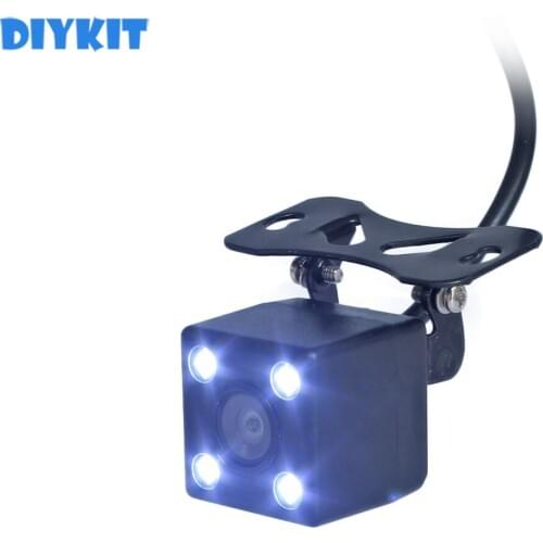 DIYKIT New Wide Angle Waterproof Car Reverse LED Night Vision Color Rear View Car Camera For Parking Assistance System