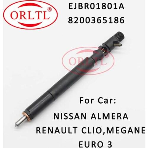 For NISSAN ALMERA Nozzle EJBR01801A Common Rail Injector EJBR01801A Diesel Auto Sprayer 8200365186 For RENAULT CLIO MEGANE
