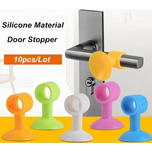 10Pcs Doorknob Wall Mute Crash Pad Door Cabinet Door Handle Lock Silencer Anti-Collision Silicone Doorknob Cushion Door Stopper