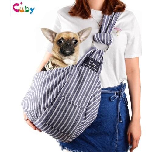 CUBY Reversible adjust Pet Sling Carrier Hands free Pet Dog Cat Carrier Bag Soft Comfortable Puppy Kitty Rabbit Double-sided