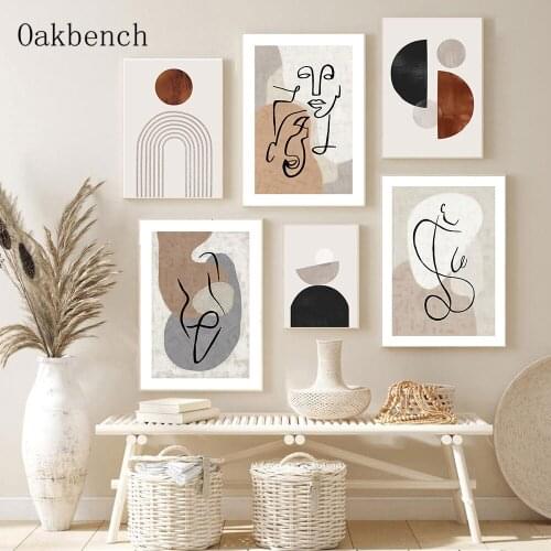 Line Body Face Canvas Poster Abstract Paintings Geometry Wall Art Print Modern Wall Painting Nordic Living Room Decoration