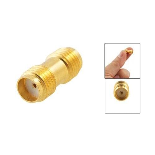 IMC Wholesale 5 X Hot Sale Gold Metal Straight SMA Female to Female Jack RF Adapter Connector