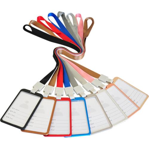 Quality Aluminum Working ID Card Holder Neck Lanyard id Badge holder Wholesale Price for empolyee Permit pass Holder