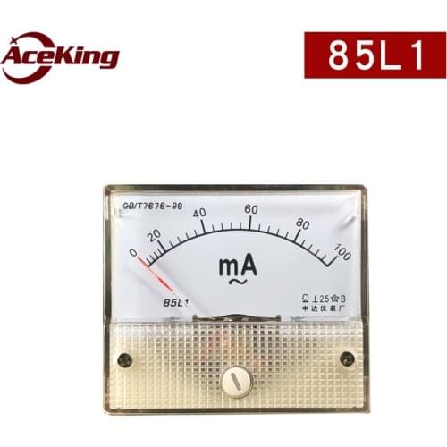 Ac ammeter pointer 85l1-a small direct mounted mechanical ammeter head 1ma-50a through milliammeter ma 50ma 100A 150/5a 400/5a