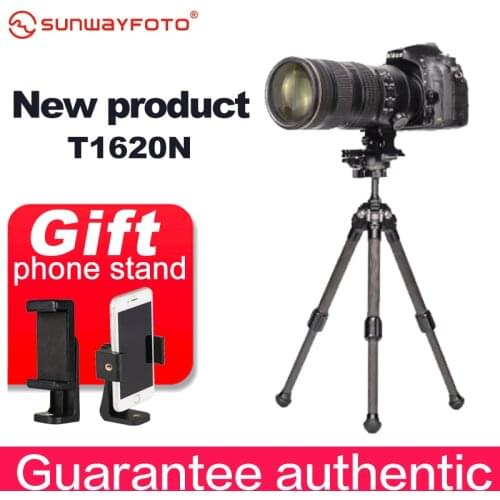 SUNWAYFOTO T1620NLight Small Mini Carbon Fiber Dslr Camera Stand Professional Carbon Tripod For Phone Camera Accessories Video