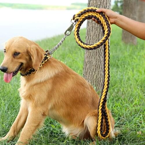 Og Collar Leash Sets For Small Large Dogs Leashes Dog Leash Rope Pets Lead Dog-Collar Harness Nylon Running Leashes