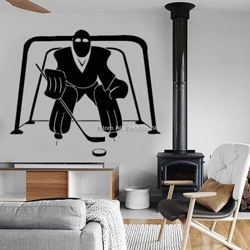 Ice Hockey Decals Wall Stickers For Teen Boy Room Home Decor Wall Murals Hockey Art Vinyl Sticker Handmade Wall Decal Hot LC1450