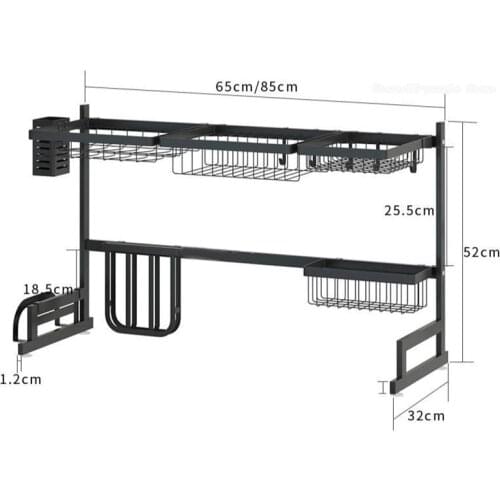 Stainless Steel Kitchen Rack Sink Dish Rack Drain Dish Rack Kitchen Utensils Storage Supplies Kitchen Stuff Pantry Organizer