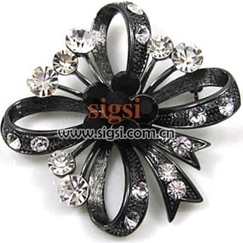 Wholesale wedding decorative metal rhinestone brooch