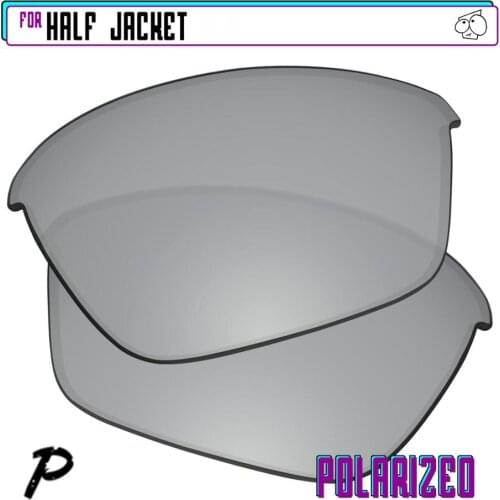 EZReplace Polarized Replacement Lenses for - Oakley Half Jacket Sunglasses - Silver P