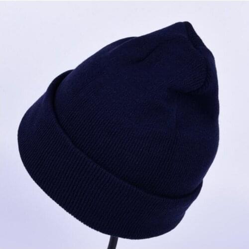 2020 Casual Men Women Warm Knitted Winter Hat Fashion Solid Hip-hop Hat Unisex Cap