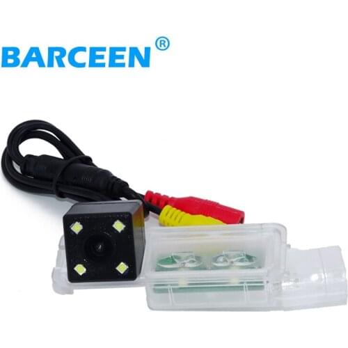 Car backup reserve camera with 4 led lamp +lamp socket holder night vision for Volkswagen VW Golf 7 Scirocco Passat cc 2014