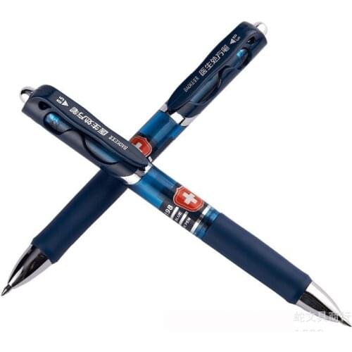 Doctor Pen Dark Blue Press Gel Ink Pen 0.5 Ball Point Sign Pen