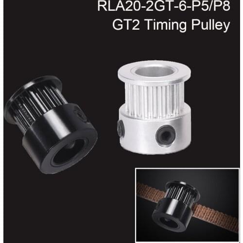 GT2 Timing Pulley 3D Printer Parts 2GT 20 Teeth Aluminum Bore 5/8MM Synchronous Wheel Gear GT2 Timing Belt For GATES-LL-2GT Belt