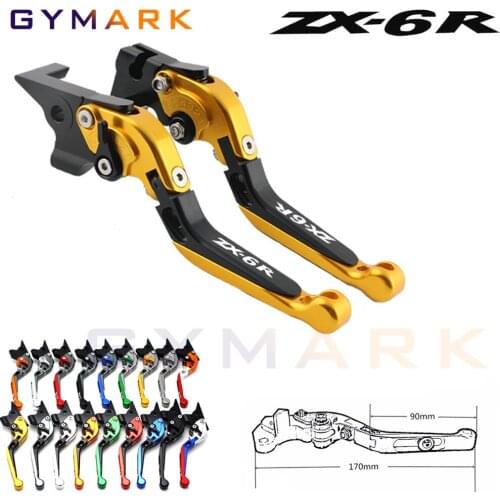 For Kawasaki ZX6R ZX-6R ZX 6R 1995-1999 1998 1997 1996 Folding Extendable Lever CNC Adjustable Clutch Brake Levers