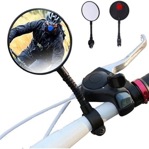 Bicycle Rearview Mirror MTB Bike Accessories Quality Bike Handlebar Flexible Rear Back View Plastic Glass Cycling Accessories