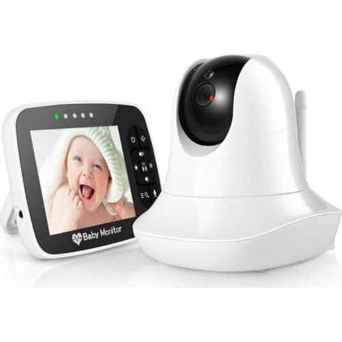 Baby Monitor 3.5'' High Resolution Infrared Night Vision Wireless Video Baby Sleeping Monitor with Remote Camera Pan-Tilt-Zoom