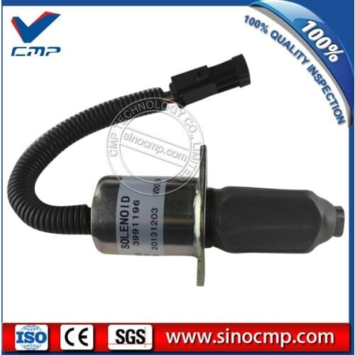 3991196 CMP 24v excavator fuel stop shutdown shutoff flameout solenoid