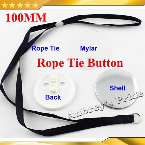 4" 100mm 100 Sets Rope Tie Badge Button Supply Materials for Badge Button Maker