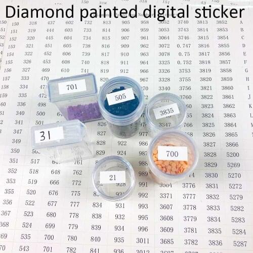 Diamond painting accessories 546 grid digital stickers for 5D diamond painting storage box diamond classification embroidery too
