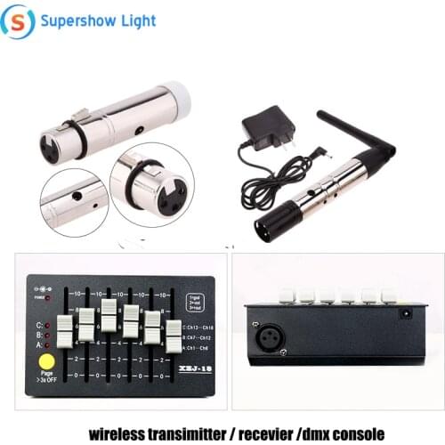 Battery Controller Wireless Receiver Recharge 2.4G ISM Female Connector Wireless Remote Control DMX Signal Transmitter