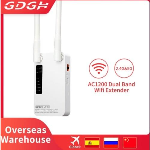 TOTOLINK EX1200M Wireless WiFi Repeater AC1200 Dual Band Stable Wifi With Two External 5dbi Antennas Signal Extender