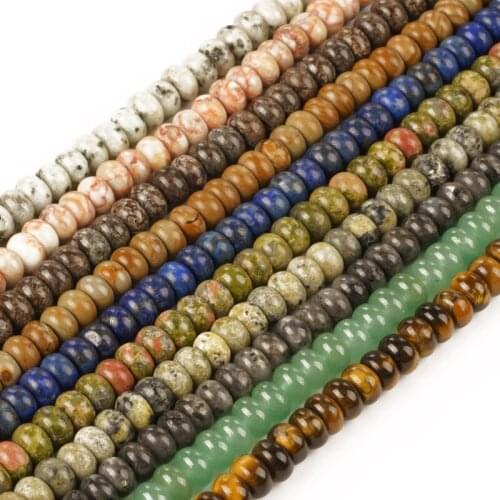 Bulk Wholesale Flat Round Beads Loose Natural Stone Beads 2-6 3-8 3-10 4-6 5-8mm for Jewelry Making DIY Bracelet Accessories