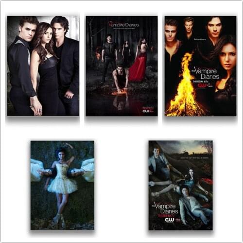 The Vampire Diaries White Wall Stickers White Coated Paper Prints High Definition Home Decoration