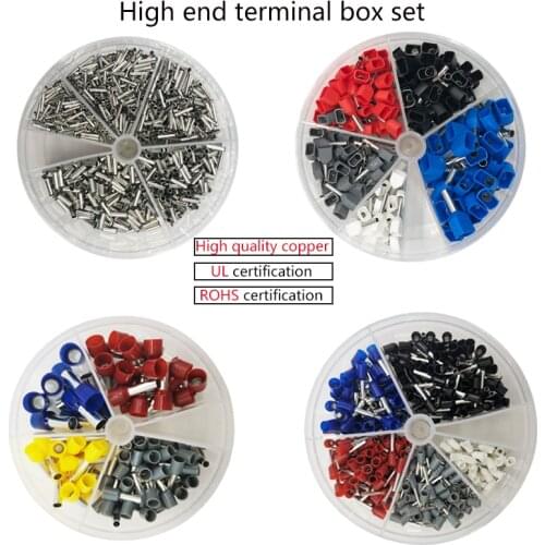 Electric crimping terminal of wire connector at flexible wire end of insulating ferrule terminal UL CE certification