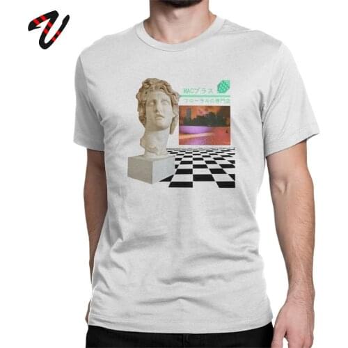 Vaporwave Tshirt Aesthetic Men T Shirts Hip Hop Floral Shoppe Macintosh Plus Fashion 100% Cotton Tees O Neck T-Shirt Gift Tops
