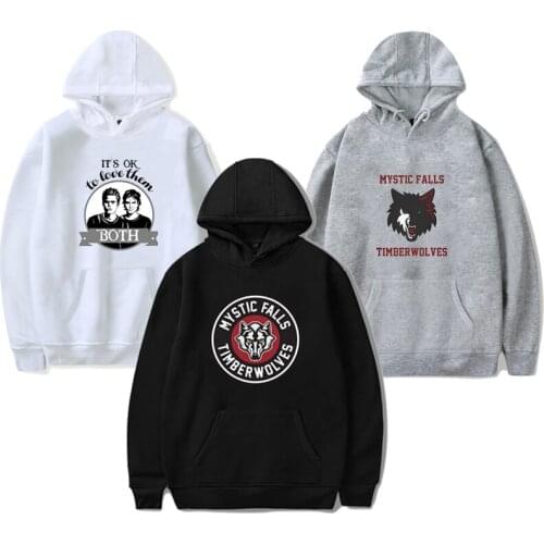 The Vampire Diaries Hoodies Men Pullovers Tops Long Sleeve Women Funny Streetwear Autumn Loose Sweatshirt Fashion Casual Coats
