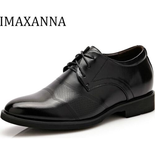IMAXANNA 2020 Fashion Dress Men Shoes Man Business Wedding Dress Shoes Spring Autumn Casual Shoes Men Oxfords Drop Shipping