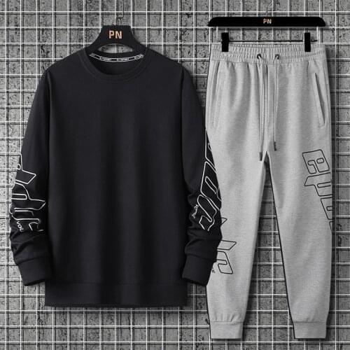 Mens Suit Round Neck Loose and Fat Trend Wild Fat Fat Man Autumn Casual Suit Men Tracksuit Men Clothing Asian Size 9XL, 10XL