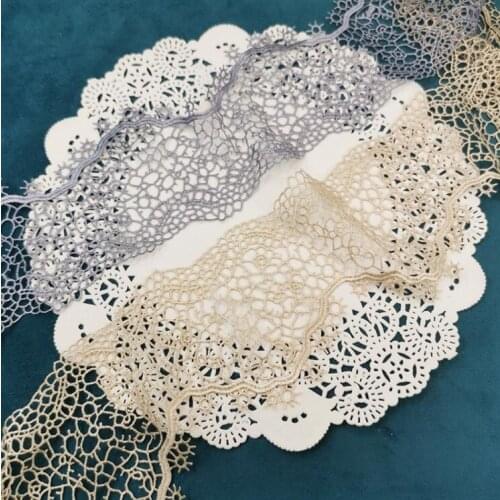 3 Meters Grey Skin Lace Trim Lace Applique Polyester for Clothes Home Textiles Apparel Sewing Lace Fabric 7cm Width