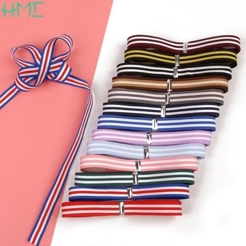 Width approx 1cm 13 Colors Stripe Printed Grosgrain Ribbon for DIY Bow Decor Wedding Party Decoration Gift Wrapping