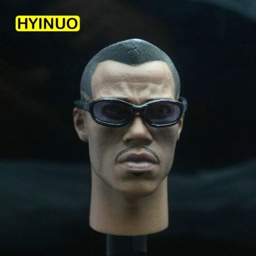 Custom 1/6 Scale Male Man Black Blade Warrior Wesley Snipes head model Toys Head Carved Model Toys F 12" Action Figure Body