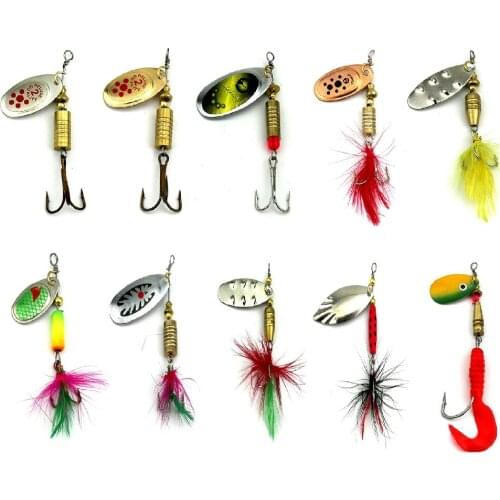 New 10pcs Set Group Spoon Fishing Lure Winter Pesca Fishing Tackle Trolling Sequin Baits Artificial Jig Lure Spinner Bait